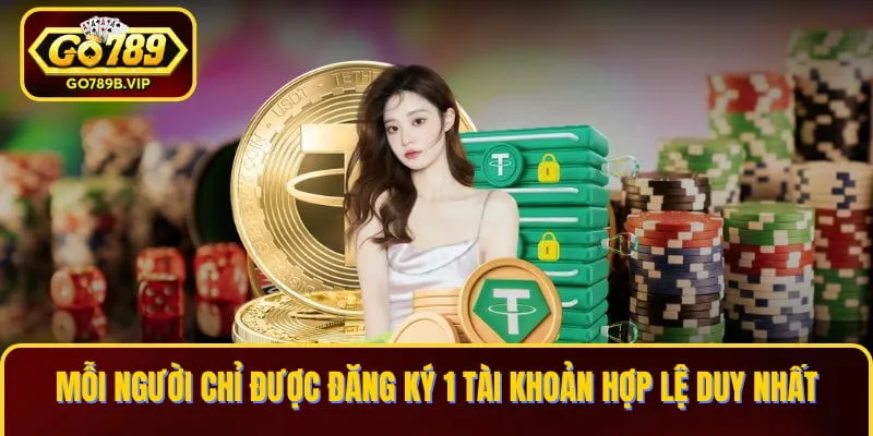 Mỗi người chỉ được đăng ký 1 tài khoản hợp lệ duy nhất