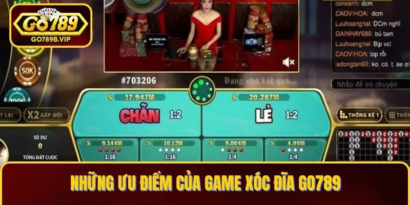 Những ưu điểm của game Xóc Đĩa Go789